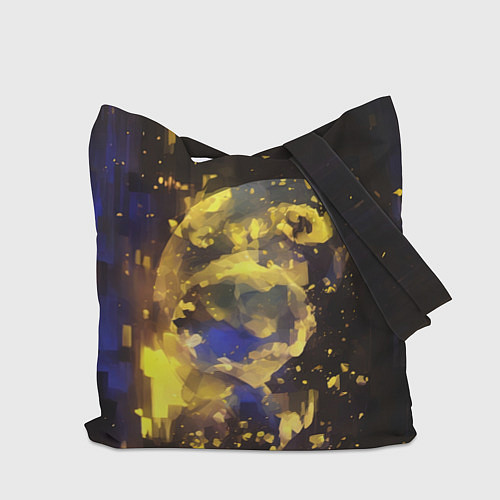 Сумка-шоппер Грустная девушка-кошка / 3D-принт – фото 2