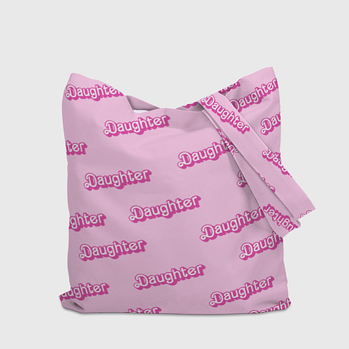 Сумка-шоппер Дочь в стиле барби - розовый паттерн / 3D-принт – фото 2