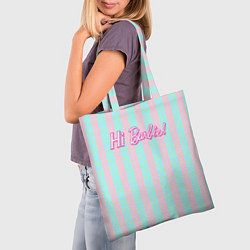 Сумка-шопер Hi Barbie - фраза и костюм Кена, цвет: 3D-принт — фото 2