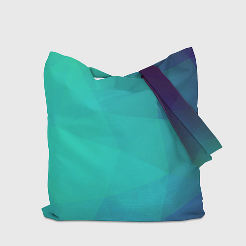 Сумка-шоппер Голубые грани / 3D-принт – фото 2