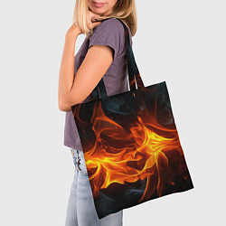 Сумка-шопер Пламя костра, цвет: 3D-принт — фото 2