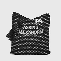 Сумка-шоппер Asking Alexandria glitch на темном фоне: символ св