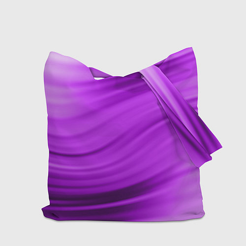 Сумка-шоппер Розово фиолетовый абстрактный узор волны / 3D-принт – фото 2