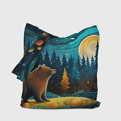 Сумка-шоппер Хозяин тайги: медведь в лесу