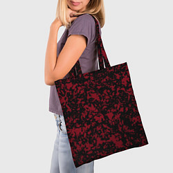 Сумка-шопер Красно-чёрная пятнистая текстура, цвет: 3D-принт — фото 2