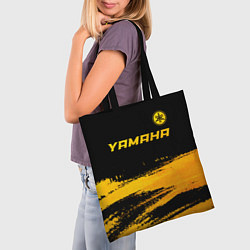 Сумка-шопер Yamaha - gold gradient: символ сверху, цвет: 3D-принт — фото 2