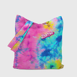 Сумка-шопер Barbie - floral pattern - tie-dye, цвет: 3D-принт