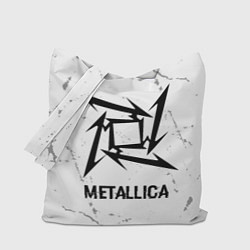 Сумка-шопер Metallica glitch на светлом фоне, цвет: 3D-принт