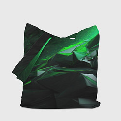 Сумка-шопер Green abstract geometry, цвет: 3D-принт