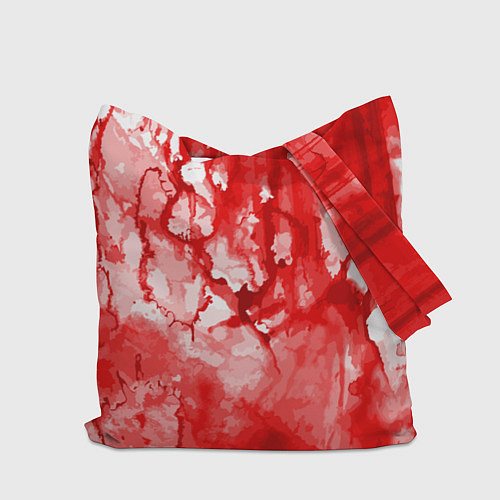 Сумка-шоппер Кровь на белом / 3D-принт – фото 2