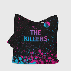 Сумка-шопер The Killers - neon gradient посередине, цвет: 3D-принт