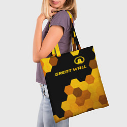 Сумка-шопер Great Wall - gold gradient посередине, цвет: 3D-принт — фото 2