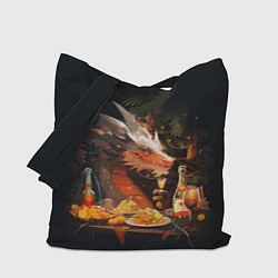 Сумка-шопер Дракон - 2024 год, цвет: 3D-принт