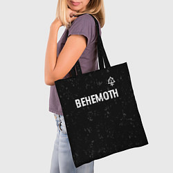 Сумка-шопер Behemoth glitch на темном фоне посередине, цвет: 3D-принт — фото 2