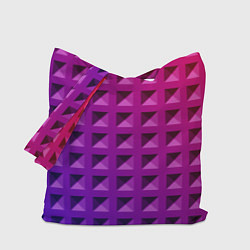 Сумка-шопер Пластиковые объемные квадраты, цвет: 3D-принт