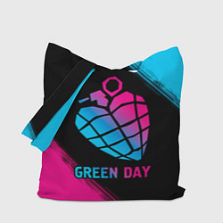Сумка-шопер Green Day - neon gradient, цвет: 3D-принт