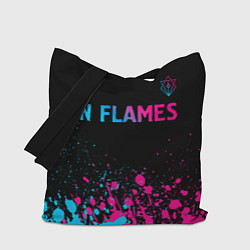 Сумка-шопер In Flames - neon gradient посередине, цвет: 3D-принт