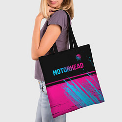 Сумка-шопер Motorhead - neon gradient посередине, цвет: 3D-принт — фото 2