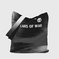 Сумка-шоппер Gears of War glitch на темном фоне посередине