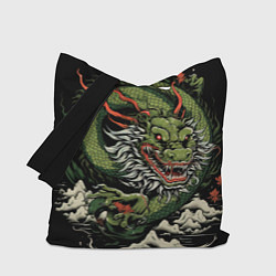 Сумка-шоппер Символ года зеленый дракон