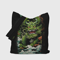 Сумка-шоппер Зеленый дракон символ года