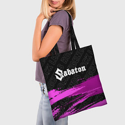 Сумка-шопер Sabaton rock legends посередине, цвет: 3D-принт — фото 2
