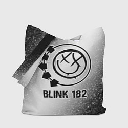 Сумка-шопер Blink 182 glitch на светлом фоне, цвет: 3D-принт