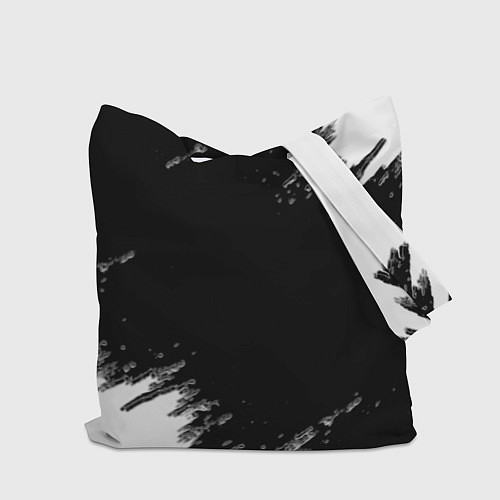Сумка-шоппер Juventus спорт краски черно белый / 3D-принт – фото 2