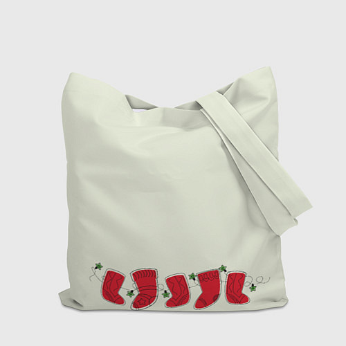 Сумка-шоппер Рождественские носки / 3D-принт – фото 2