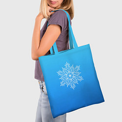 Сумка-шопер Крупная снежинка, цвет: 3D-принт — фото 2
