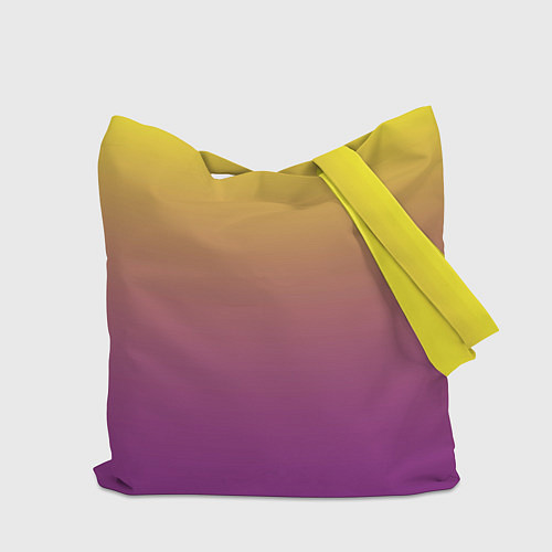 Сумка-шоппер Желто-фиолетовый градиент / 3D-принт – фото 2