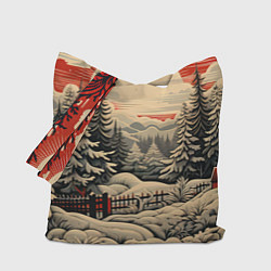 Сумка-шоппер Блеск снежинок новогодний стиль