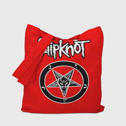 Сумка-шопер Slipknot пентаграмма, цвет: 3D-принт