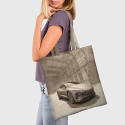 Сумка-шопер Скетч спорткара, цвет: 3D-принт — фото 2