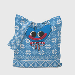 Сумка-шопер Huggy Wuggy christmas sweater, цвет: 3D-принт