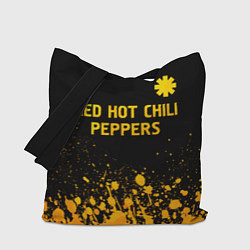 Сумка-шопер Red Hot Chili Peppers - gold gradient посередине, цвет: 3D-принт