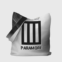 Сумка-шопер Paramore glitch на светлом фоне, цвет: 3D-принт