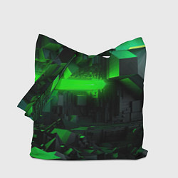 Сумка-шоппер Симметрия зеленых теней