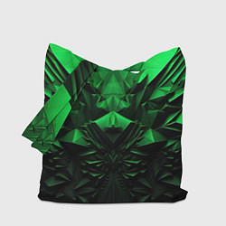 Сумка-шоппер Асимметрия зеленого узора