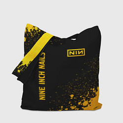 Сумка-шопер Nine Inch Nails - gold gradient вертикально, цвет: 3D-принт