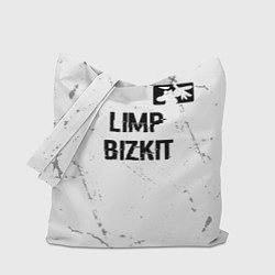 Сумка-шоппер Limp Bizkit glitch на светлом фоне посередине