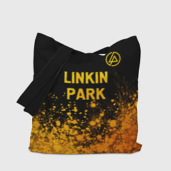 Сумка-шопер Linkin Park - gold gradient посередине, цвет: 3D-принт