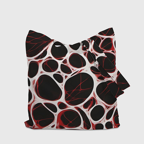 Сумка-шоппер Красная морская волна / 3D-принт – фото 2