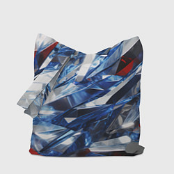 Сумка-шопер Абстрактные осколки стеклянных кристалов, цвет: 3D-принт