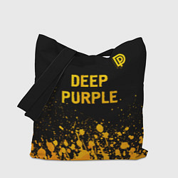 Сумка-шопер Deep Purple - gold gradient посередине, цвет: 3D-принт
