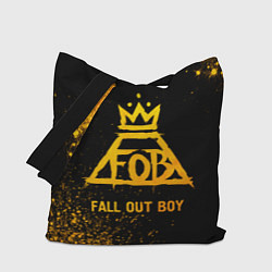 Сумка-шопер Fall Out Boy - gold gradient, цвет: 3D-принт