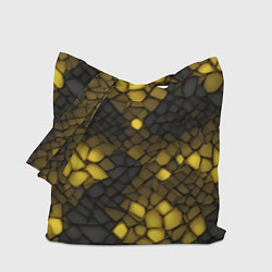 Сумка-шоппер Жёлтый трескающийся камень