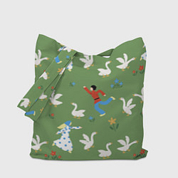 Сумка-шоппер Надоедливые гуси - паттерн