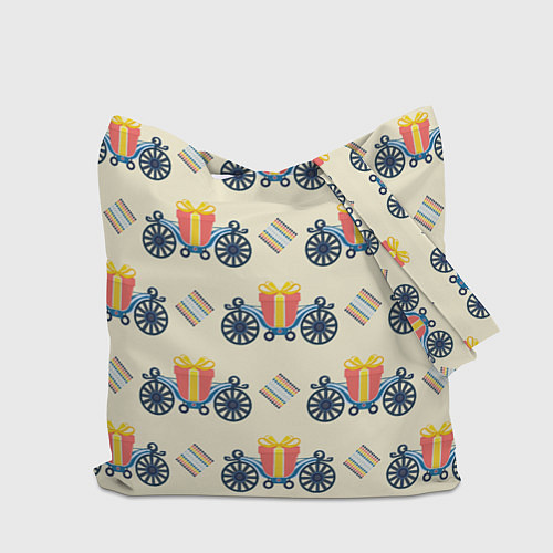 Сумка-шоппер Подарок на карете и ромб / 3D-принт – фото 2