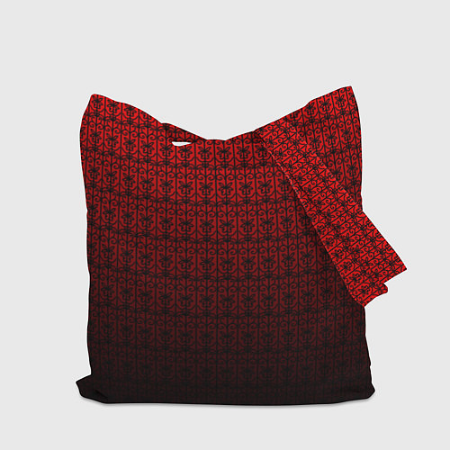 Сумка-шоппер Красно-чёрный ажурный градиент / 3D-принт – фото 2